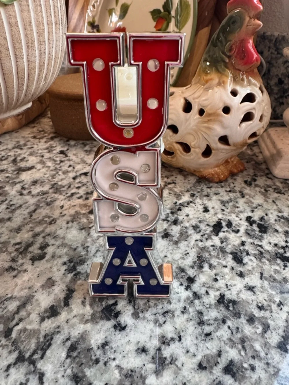 Bath & Body Works USA Red White Blue Wall Plug-In Nightlight - Picture 2 of 5